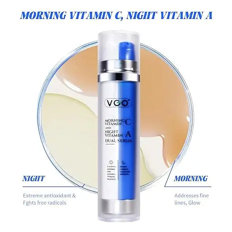 VGO Vitamin C Face Serum + Skin-Firming Super A Retinol Serum 2 in 1 VGObeauty