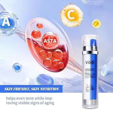 VGO Vitamin C Face Serum + Skin-Firming Super A Retinol Serum 2 in 1 VGObeauty