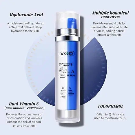 VGO Vitamin C Face Serum + Skin-Firming Super A Retinol Serum 2 in 1 VGObeauty