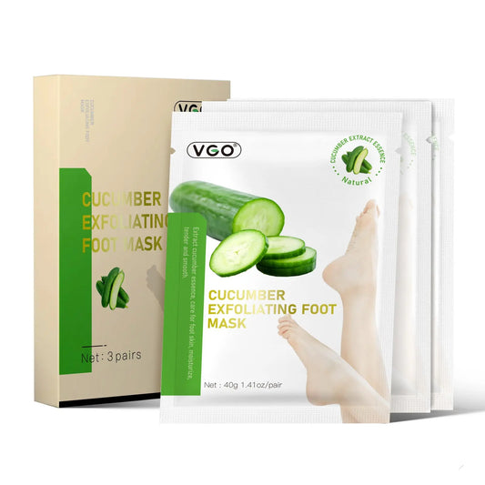 VGO Cucumber Exfoliating Foot Mask, Natural Exfoliation VGObeauty