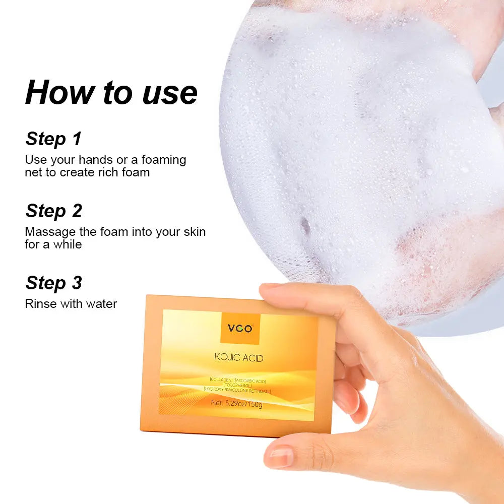 VGO Kojic Acid Dark Spot Remover Soap Bars With VGObeauty