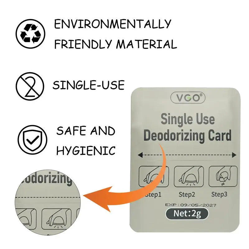VGO Single Use Deodorizing Card VGObeauty