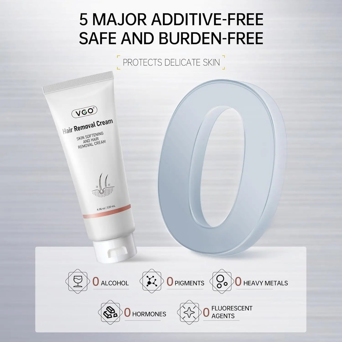 Roll over image to zoom in VGO Painless Bikini Gel for Women & Men, Unwanted Hair Removal for All Skin Types, 120ml / 4.06oz VGObeauty