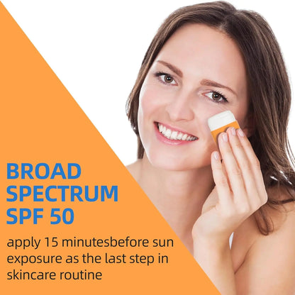 VGO Clear Sunscreen Stick Spf 50+ Provides Broad Spectrum UVA/UVB Protection with a Lightweight Formula - Ideal for Both Face & Body, Equipped with Hands-Free Application Convenience. VGObeauty