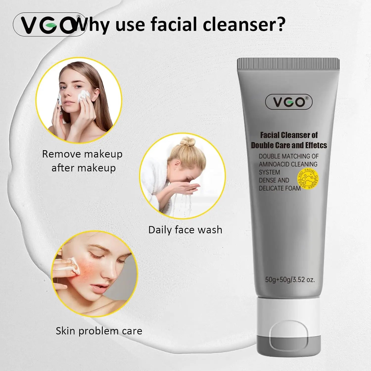 VGO  Double Tube Facial Cleanser VGObeauty
