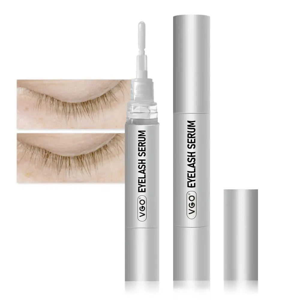 VGO Eyelash Serum - Lash Serum for Eyelash Growth, Clear Effect for Thicker, Longer Lashes with Natural Ingredients - Safe, Gentle & Non-Irritating Eyelash Growth Serum for All Skin Types. VGObeauty