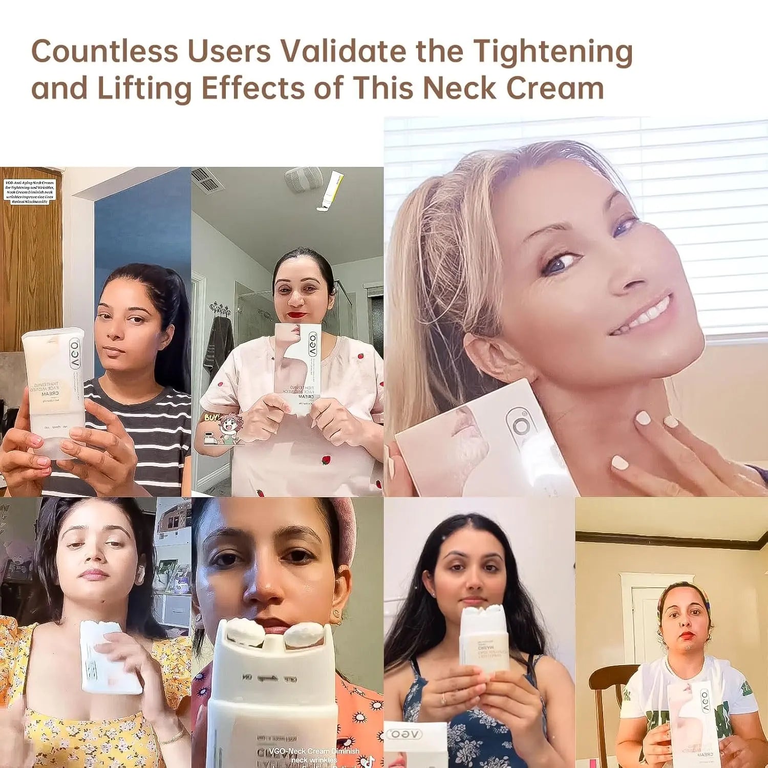 VGO Neck Firming Cream, Reduces Neck Wrinkles VGObeauty