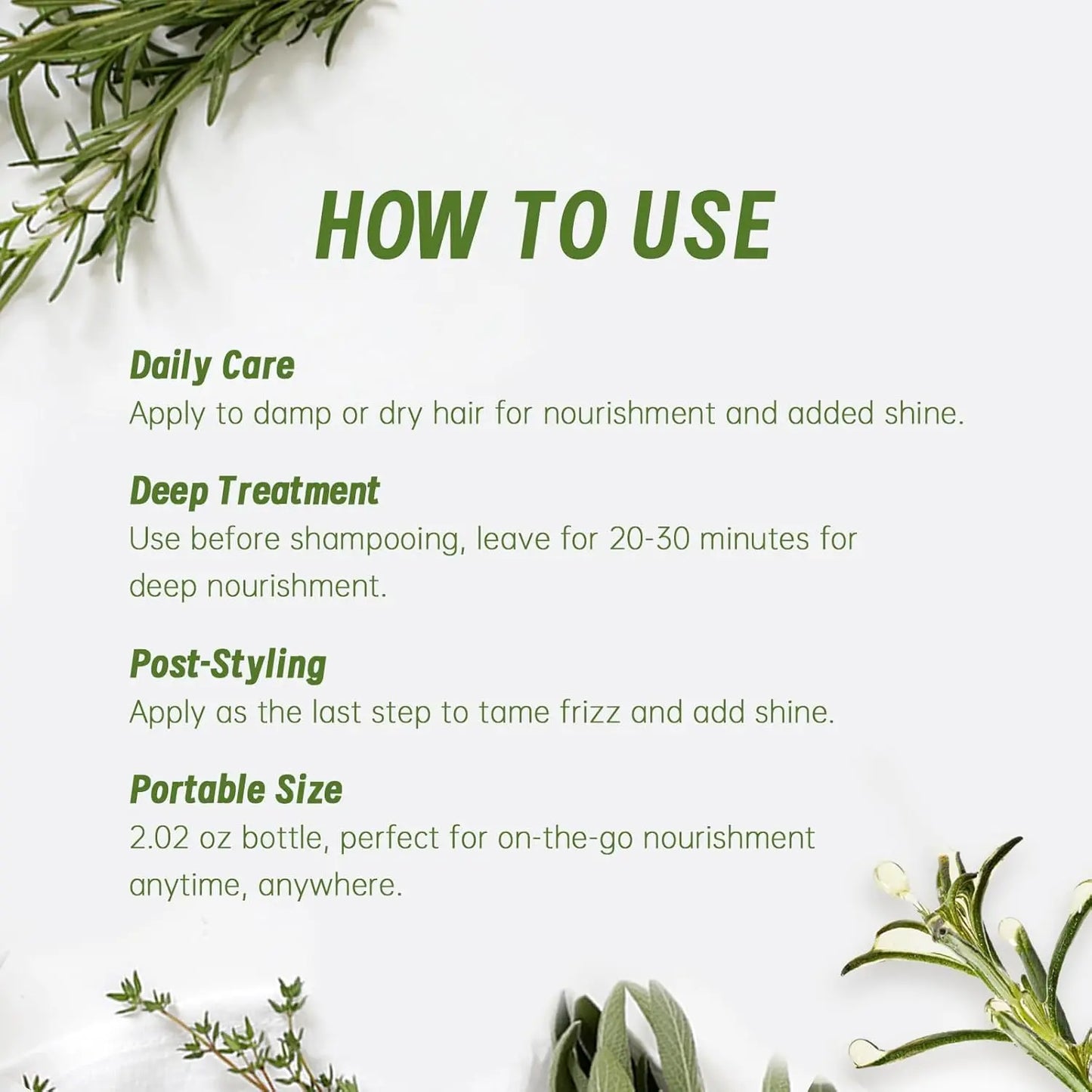 VGO Rosemary Oil for Hair Growth & Care Oil 2.02 oz – Strengthening, Nourishing & Repairing, Reduces Split Ends, Improves Hair Texture, Safe for All Hair Types VGObeauty
