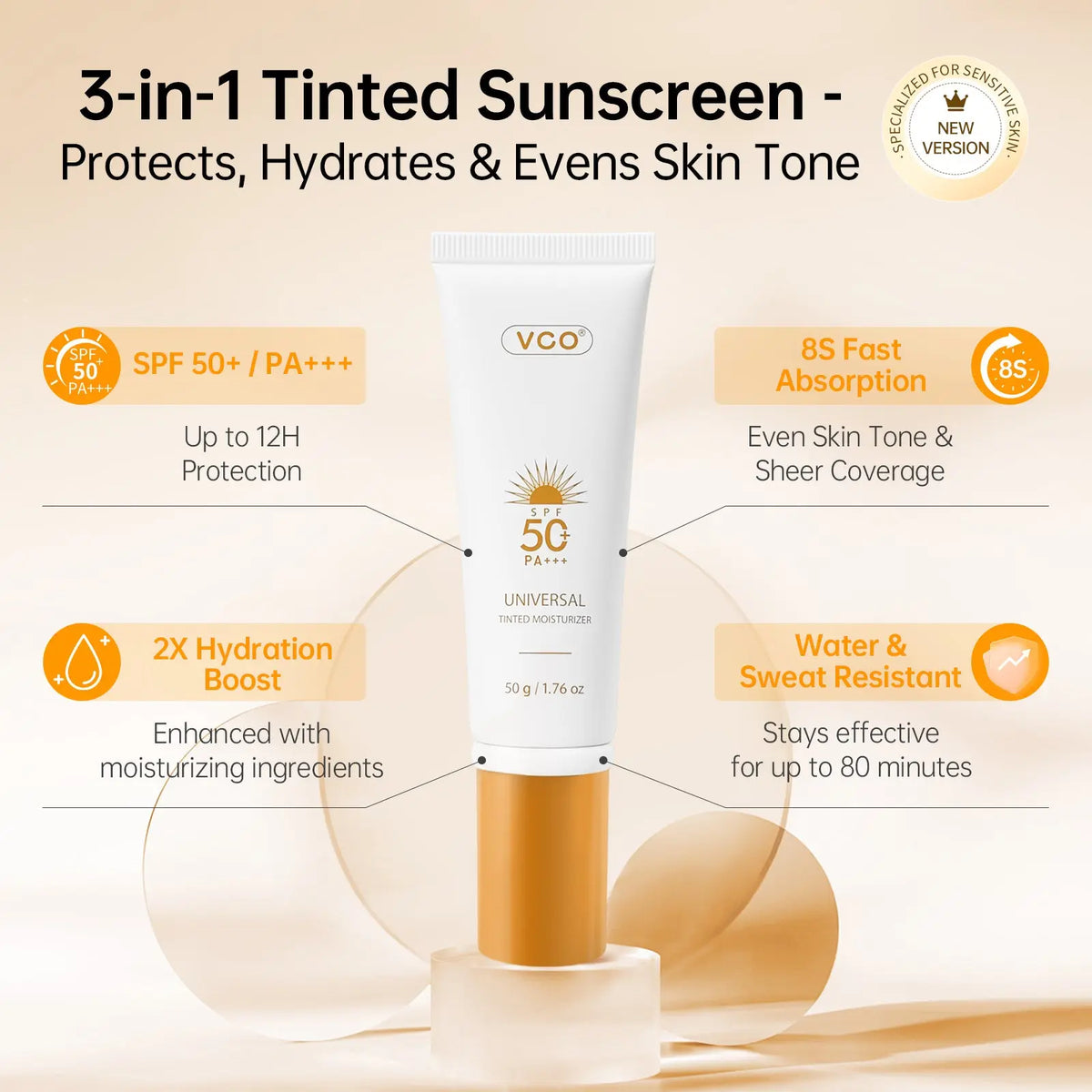 Sol Vgo VGO Universal Tinted Sunscreen - VGObeauty
